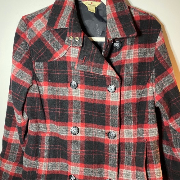 ❌SOLD❌Woolrich Plaid pea coat size small - Picture 3 of 4